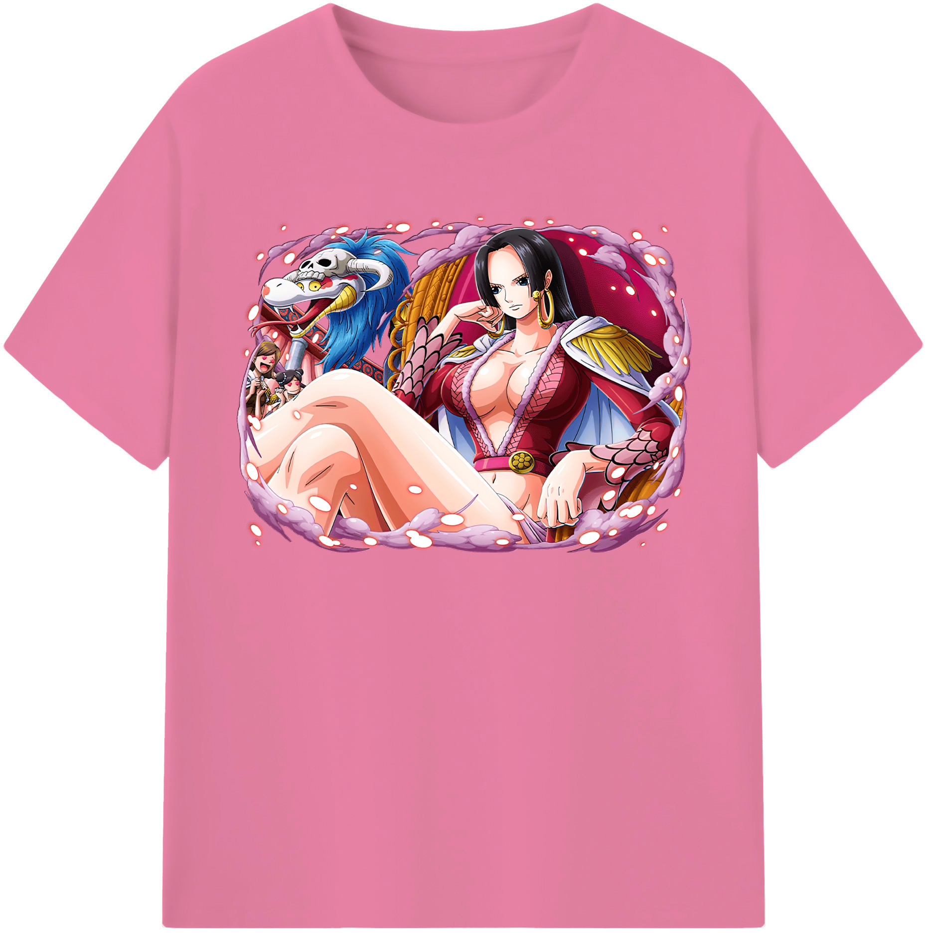 ワンピース ボア・ハンコック ONE PIECE Boa·Hancock 綿100％半袖Tシャツ（フロントプリント）